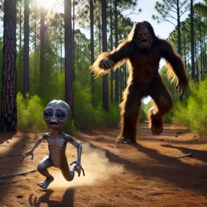 A small, panicking alien, approximately the size of a 6th-grade...