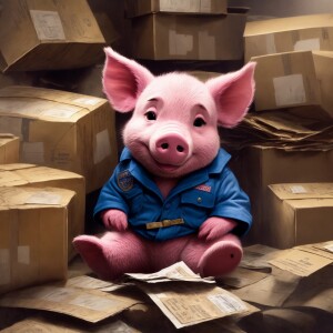 Design an image featuring Disney's Piglet from Winnie the Pooh c...