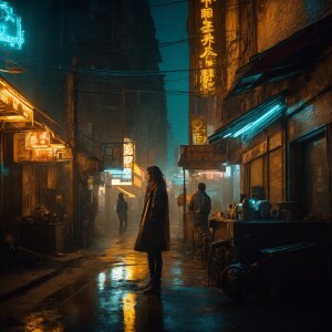 Create a digital high-key painting depicting golden hour on a dy...