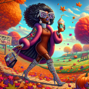 Create a hyper-realistic cartoon-style image of an African Ameri...