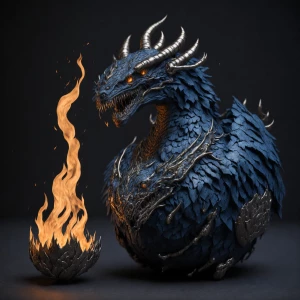 Photorealistic image of an antique silver lighter. The flame, bu...