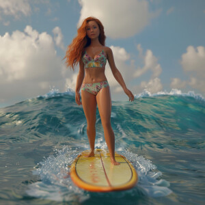High resolution, photorealistic image. Light ginger haired femal...