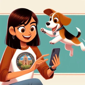 a brunette girl with brown eyes wearing a ball state university...