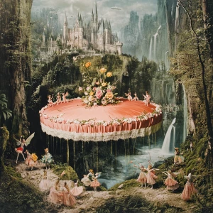 Please make a hyperrealistic vintage photo with fairy elf magica...