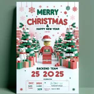 Design a Merry Christmas & Happy New Year 2025 invitation card f...