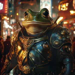 character that resembles a frog in exquisite armor. Its skin is...