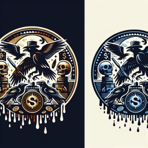 Design a circular corporate logo blending vintage and modern aes...