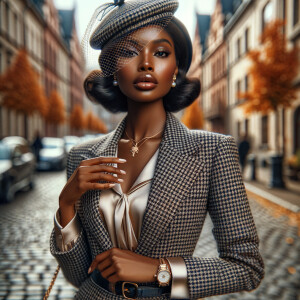 Create a digitally rendered image that depicts an African Americ...