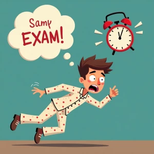 Create an imagea person dreaming of a humorous situation where a...