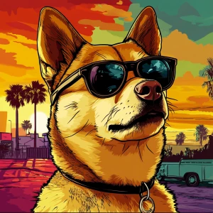 MEME DOGE in GTA art style — Conquer all other meme — in the sty...