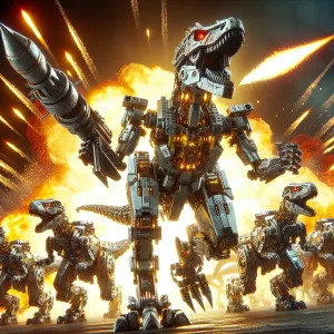 Generate an image depicting Grimlock from the Transformers serie...