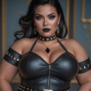 Create a curvy and very busty woman of Ashkenazi, German, French...