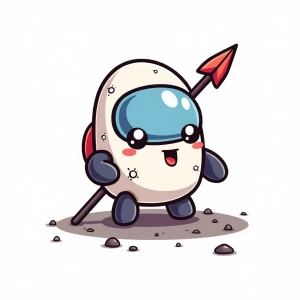 A kawaii image[ Zilant with Spear of Gravity, Abandoned Space St...