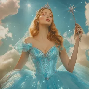 A magical, ethereal image of Dahlia Valentina (tall, fit, and su...