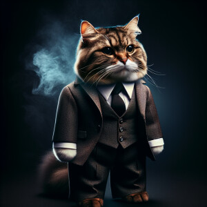 Cat in smoking, Dan Carleone