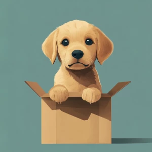 cute dog in carton style