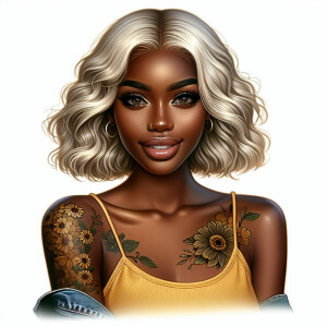An African American beautiful hazelnut skin tone woman , full li...