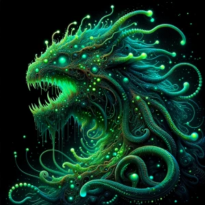 A beautifully grotesque Zorbian creature, a dazzling mix of deca...