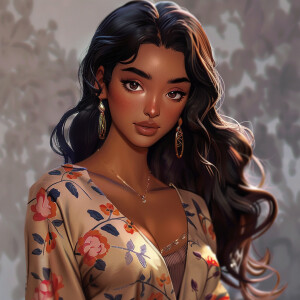 Create a detailed description of Hana, a unique individual with...