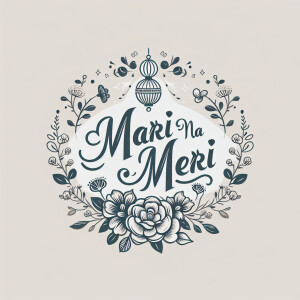 Создай логотип «MARI na MERI» с красивым дизайном на нежном фоне...