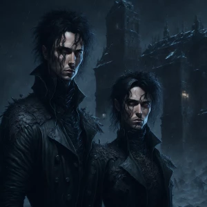 Create a portrait of Edward Scissorhands, the iconic character w...