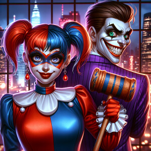 Harley Quinn and joker