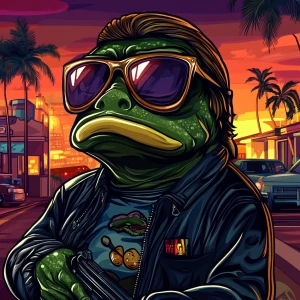 MEME PEPE in GTA art style — — in the style of a Grand Theft Au...