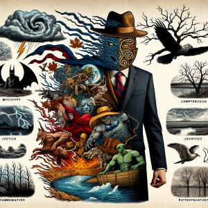 stunning digital artwork featuring the joker as the central elem...