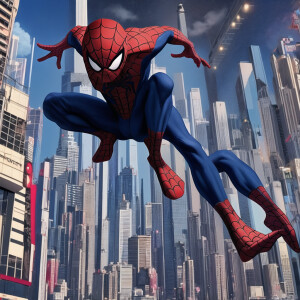 Spider man with Baku Azerbaycan