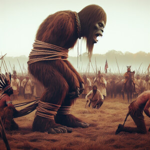 In a 19th-century Mississippi field, a massive nine-foot Sasquat...