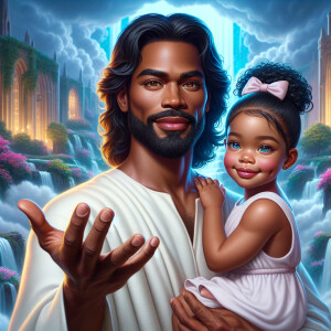 Create a 3D realistic artwork featuring the phrase 'Jesus Saves'...