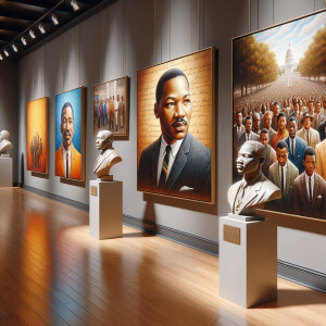 Design a close-up, detailed 3D view inside an African-American m...