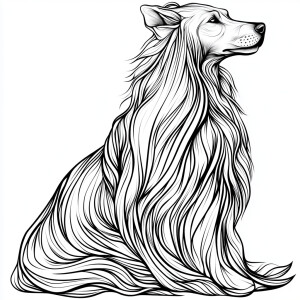 Generate a coloring book-style image in hyper realistic style fe...