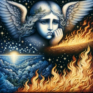 No angel will save what’s already burning.