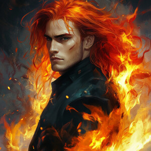 In this captivating narrative, the handsome man with red hair st...