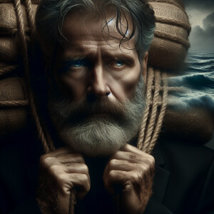 (A Heavy Heart)

You think he's angry, but you don't see,  
The...