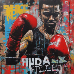 Boxing gloves and letters under it saying “SAME FIGHT DIFFERENT...