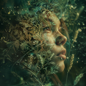 Ultra-realistic, high-definition rendering, double exposure, cin...