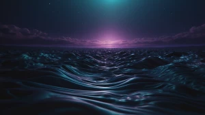 A minimalist, dark-themed abstract landscape representing a brai...