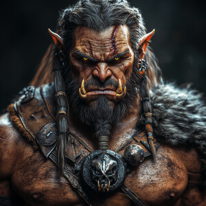 photo of orc Durotan from the movie Warcraft, warrior of the anc...