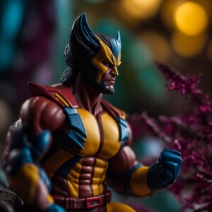 Wolverine figurine,  close-up shot