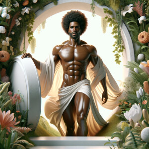ultra 3-D realistic, perfect anatomy, perfect proportions, afric...