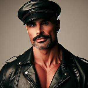 Sexy male leather daddy