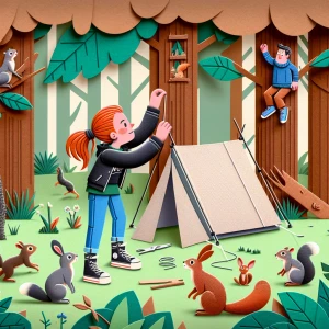 Create a photorealistic image of a woman with  ginger hair tied...