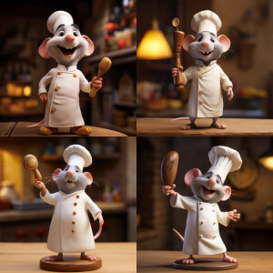 "Create an enchanting and lifelike image of the beloved rat char...