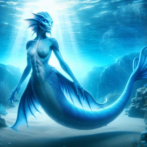 Create a realistic image of Vaporeon, a water-type Pokémon chara...
