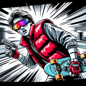 Marty McFly from “back to the future” in the style of “X-Men ‘97...