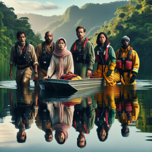 Rescuers found a small boat in the lake