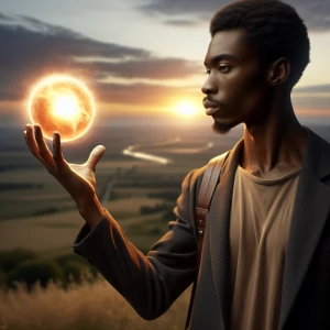 With the sun in my hand
Gonna throw the sun
Way across the land-...