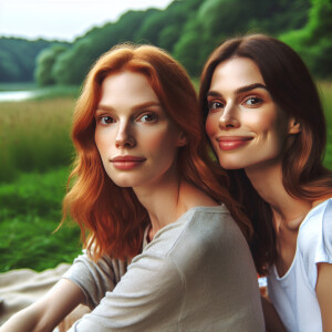 Photorealistic image. High resolution. Light ginger haired , bro...